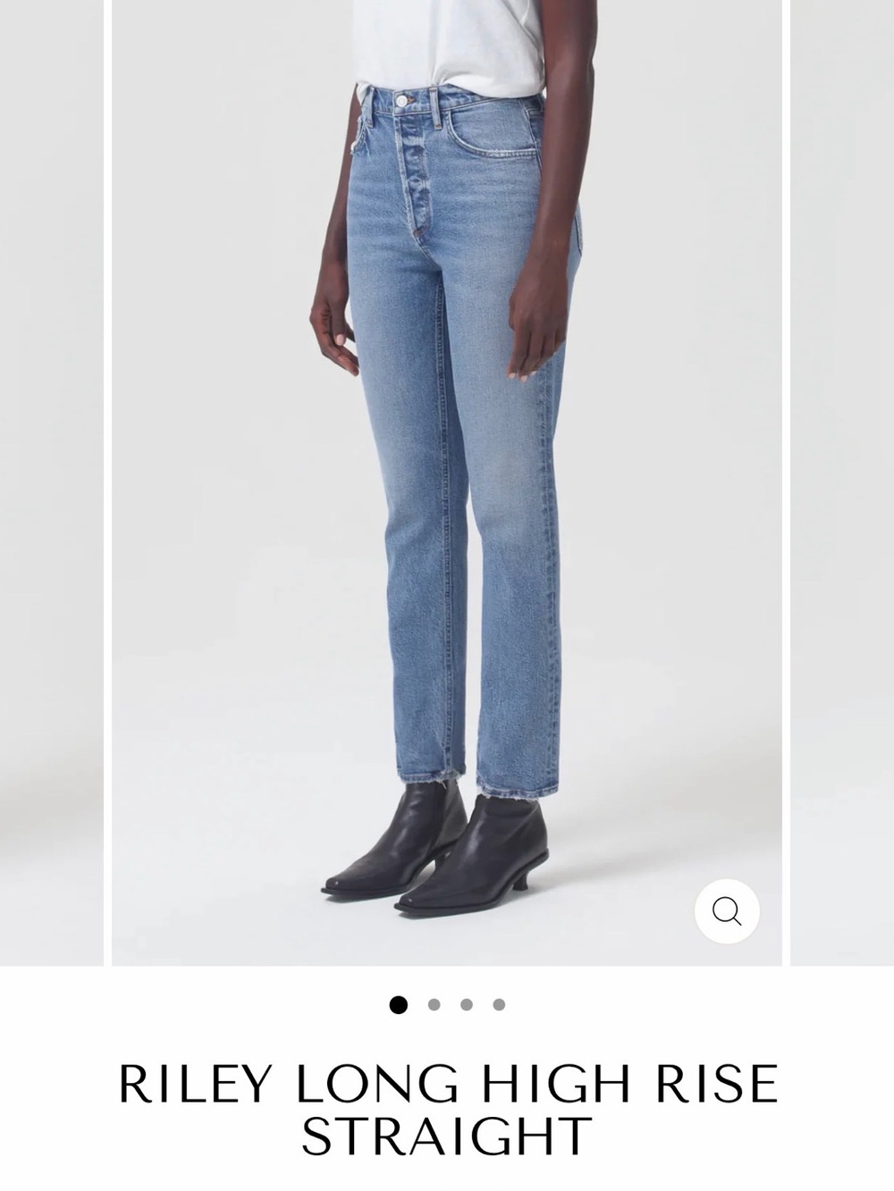 Agolde Riley High-Rise Straight Jeans in Cove